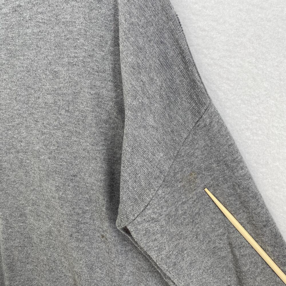 EILEEN FISHER Cardigan L Organic Cotton Snap Front Drawstring Sweater Gray - Picture 10 of 15